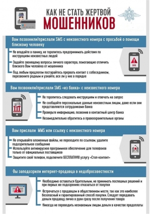 ОСТЕРЕГАЙТЕСЬ МОШЕННИКОВ