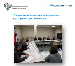 Росреестр Петербурга: обсудили на коллегии  контрольно-надзорную деятельность