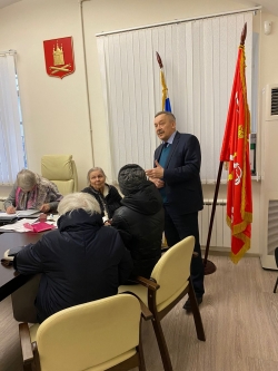 Сегодня состоялась встреча жителей - членов общества "Жители блокадного Ленинграда" микрорайона № 2 МО Смольнинское