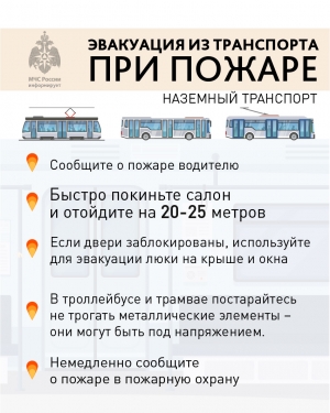 Эвакуация из транспорта при пожаре