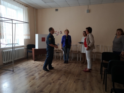 Проверки противопожарного состояния всех избирательных участков и помещений для голосования