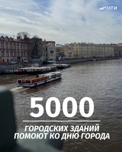 Ко Дню Санкт-Петербурга вымоют фасады почти 5 тысяч зданий