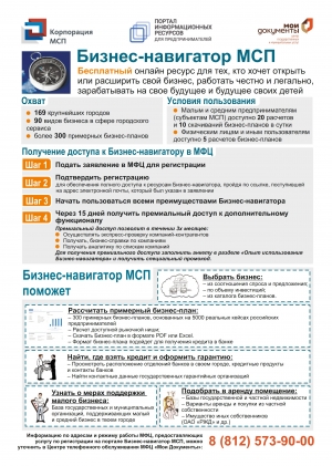 Информация для представителей МАЛОГО БИЗНЕСА